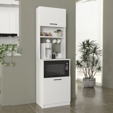 Έπιπλο κουζίνας Tuco 1 Megapap χρώμα λευκό 53,8x40x180cm 1 τεμ.