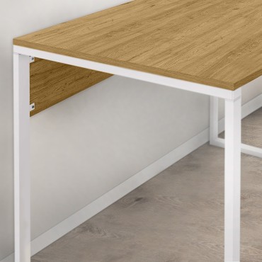 Γραφείο εργασίας Inna Megapap χρώμα sapphire oak - λευκό 100x60x75cm 1 τεμ.
