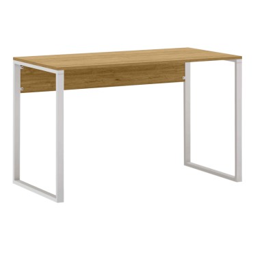 Γραφείο εργασίας Inna Megapap χρώμα sapphire oak - λευκό 100x60x75cm 1 τεμ.