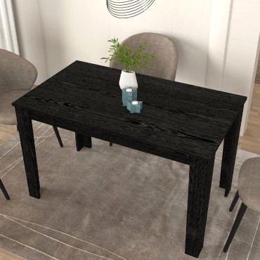 Τραπέζι Darlen Megapap χρώμα sencron black 125x72x74cm 1 τεμ.