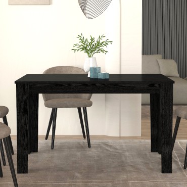 Τραπέζι Darlen Megapap χρώμα sencron black 125x72x74cm 1 τεμ.