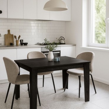 Τραπέζι Darlen Megapap χρώμα sencron black 125x72x74cm 1 τεμ.