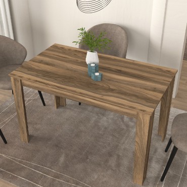 Τραπέζι Darlen Megapap χρώμα καρυδί 125x72x74cm 1 τεμ.