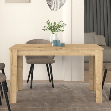 Τραπέζι Darlen Megapap χρώμα sapphire oak 125x72x74cm 1 τεμ.