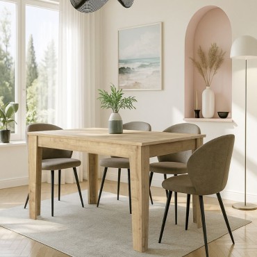 Τραπέζι Darlen Megapap χρώμα sapphire oak 125x72x74cm 1 τεμ.