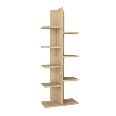 Βιβλιοθήκη Tree Megapap χρώμα sapphire oak 45x21,4x121,8cm 1 τεμ.