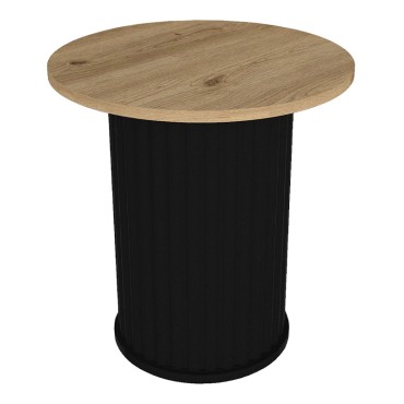 Τραπεζάκι βοηθητικό Bohema Megapap χρώμα μαύρο - sepet oak 50x53,2cm 1 τεμ.