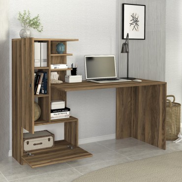Γραφείο εργασίας Domingo Megapap χρώμα καρυδί 149,5x60x120cm 1 τεμ.