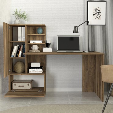 Γραφείο εργασίας Domingo Megapap χρώμα καρυδί 149,5x60x120cm 1 τεμ.