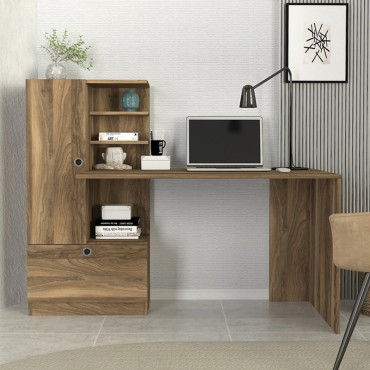 Γραφείο εργασίας Domingo Megapap χρώμα καρυδί 149,5x60x120cm 1 τεμ.