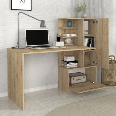 Γραφείο εργασίας Merino Megapap χρώμα sapphire oak 149,5x61,8x120cm 1 τεμ.