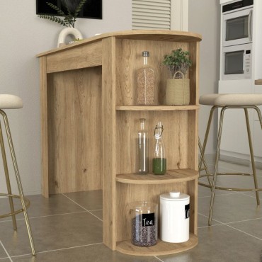 Τραπέζι μπαρ Vigne Megapap χρώμα sepet oak 150x51,6x101,8cm 1 τεμ.