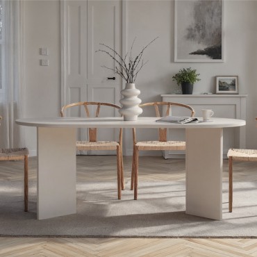 Τραπέζι Sablin Megapap χρώμα λευκό 180x89,5x75cm 1 τεμ.