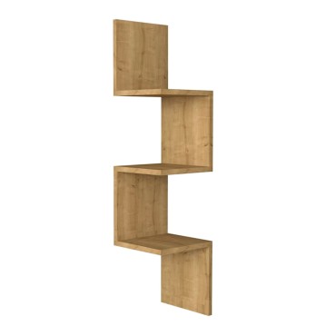 Ραφιέρα τοίχου γωνιακή Zikzak Megapap χρώμα sapphire oak 25x25x105,4cm 1 τεμ.