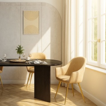 Τραπέζι Cortado Megapap χρώμα sencron black 200x90x74cm 1 τεμ.
