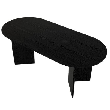 Τραπέζι Cortado Megapap χρώμα sencron black 200x90x74cm 1 τεμ.