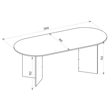 Τραπέζι Cortado Megapap χρώμα λευκό εφέ μαρμάρου 200x90x74cm 1 τεμ.