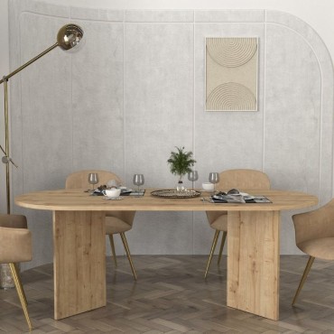Τραπέζι Cortado Megapap χρώμα sapphire oak 200x90x74cm 1 τεμ.