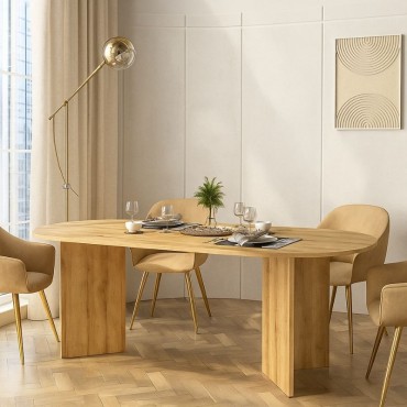 Τραπέζι Cortado Megapap χρώμα sapphire oak 200x90x74cm 1 τεμ.