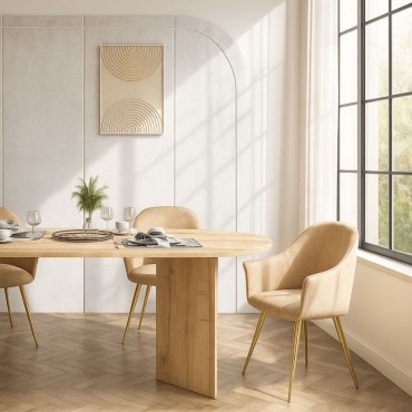 Τραπέζι Cortado Megapap χρώμα sapphire oak 200x90x74cm 1 τεμ.