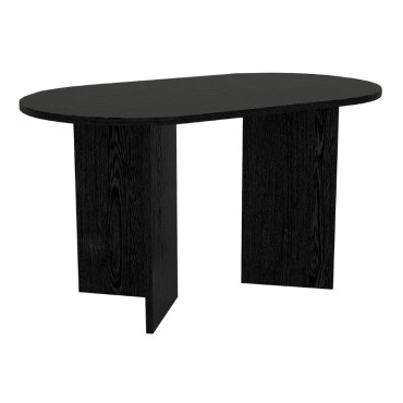 Τραπέζι Cortado Megapap χρώμα sencron black 138x80x75cm 1 τεμ.
