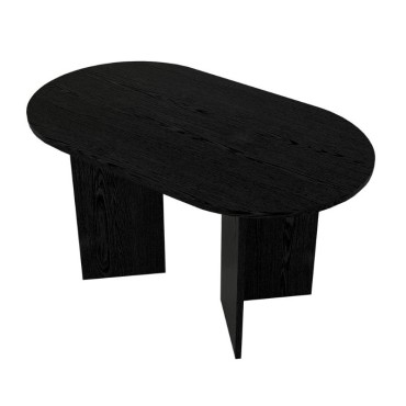 Τραπέζι Cortado Megapap χρώμα sencron black 138x80x75cm 1 τεμ.