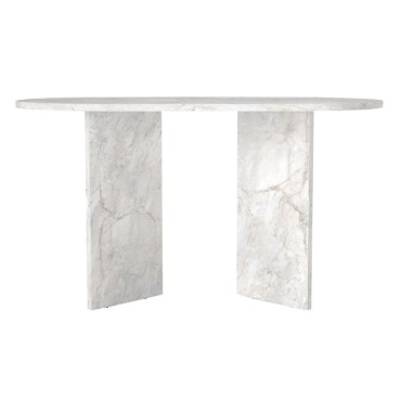 Τραπέζι Cortado Megapap χρώμα λευκό εφέ μαρμάρου 138x80x75cm 1 τεμ.