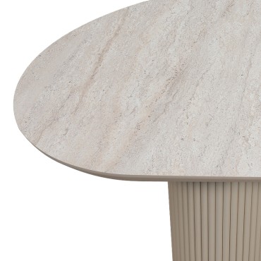Τραπέζι Hazar Megapap Mdf χρώμα travertine - sandstone 180x90x77cm 1 τεμ.