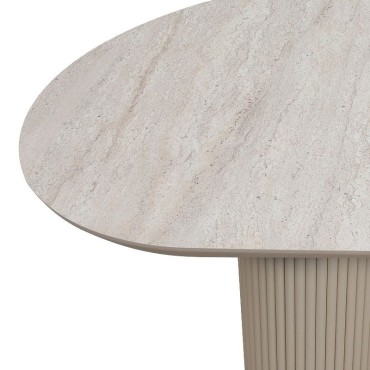 Τραπέζι Hazar Megapap Mdf χρώμα travertine - sandstone 180x90x77cm 1 τεμ.