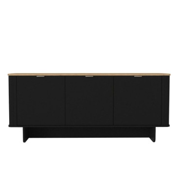 Μπουφές Bohema Megapap χρώμα μαύρο - sepet oak 180x47x76,6cm 1 τεμ.