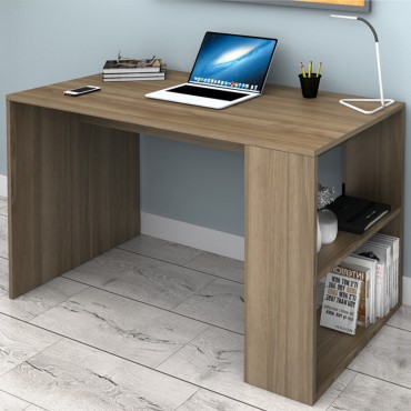 Γραφείο εργασίας Mikro Megapap χρώμα καρυδί 120x60x75cm 1 τεμ.