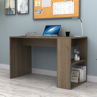 Γραφείο εργασίας Mikro Megapap χρώμα καρυδί 120x60x75cm 1 τεμ.