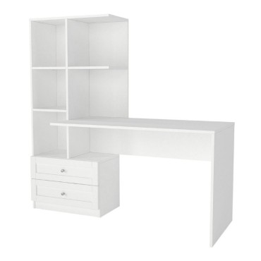 Γραφείο εργασίας Mantra Megapap χρώμα λευκό 155x60x152cm 1 τεμ.
