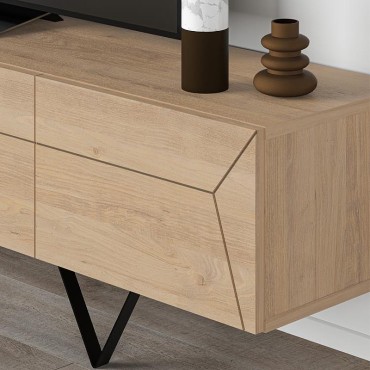 Έπιπλο τηλεόρασης Jacomen Megapap χρώμα sapphire oak 160x35x43cm 1 τεμ.