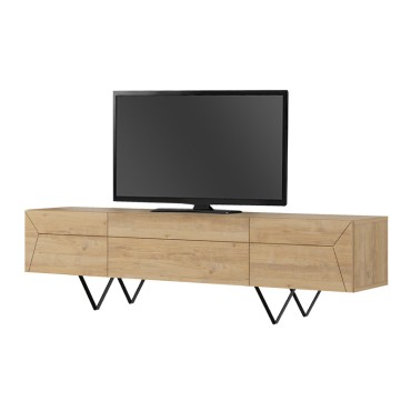 Έπιπλο τηλεόρασης Jacomen Megapap χρώμα sapphire oak 160x35x43cm 1 τεμ.