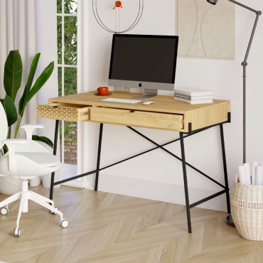 Γραφείο εργασίας Naive Megapap χρώμα sapphire oak 113,4x60x77,5cm 1 τεμ.