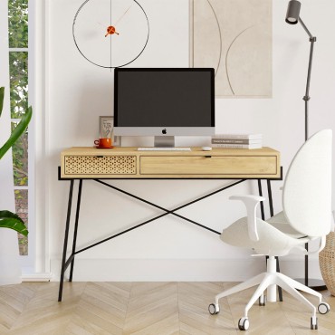 Γραφείο εργασίας Naive Megapap χρώμα sapphire oak 113,4x60x77,5cm 1 τεμ.