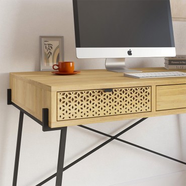 Γραφείο εργασίας Naive Megapap χρώμα sapphire oak 113,4x60x77,5cm 1 τεμ.