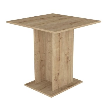 Σετ τραπεζαρία 5 τεμ. Allos - Kevin Megapap χρώμα sapphire oak - μουσταρδί 75x75x77cm