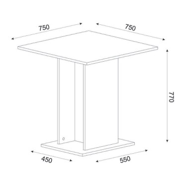 Σετ τραπεζαρία 5 τεμ. Allos - Kevin Megapap χρώμα sapphire oak - μουσταρδί 75x75x77cm