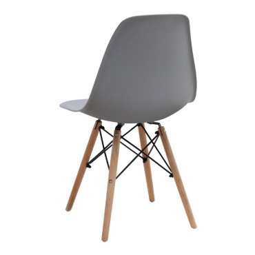 Σετ τραπεζαρία 5 τεμ. Darlen - Nova Megapap χρώμα sapphire oak - γκρι 125x72x74cm