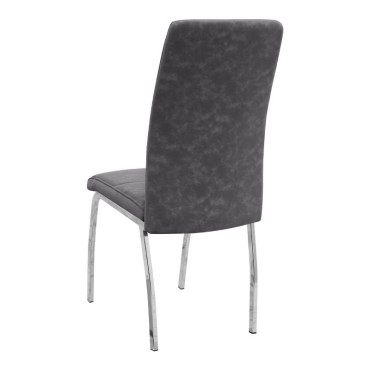 Σετ τραπεζαρία 5 τεμ. Darlen - Alma Megapap χρώμα sapphire oak - γκρι 125x72x74cm