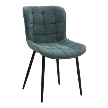 Σετ τραπεζαρία 5 τεμ. Darlen - Chiara Megapap χρώμα sapphire oak - πράσινο 125x72x74cm