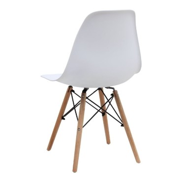 Σετ τραπεζαρία 5 τεμ. Darlen - Nova Megapap χρώμα λευκό 125x72x74cm
