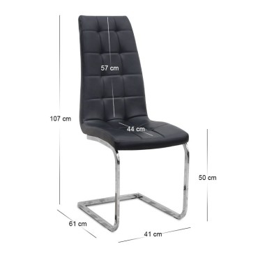 Σετ τραπεζαρία 5 τεμ. Darlen - Vela Megapap χρώμα λευκό - μαύρο 125x72x74cm