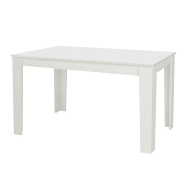 Σετ τραπεζαρία 5 τεμ. Darlen - Alma Megapap χρώμα λευκό - μπεζ 125x72x74cm