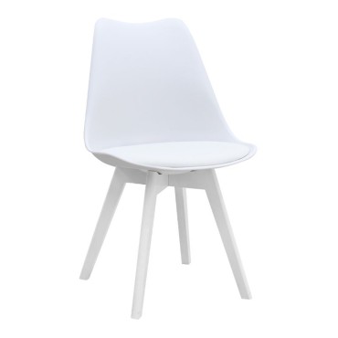 Σετ τραπεζαρία 5 τεμ. Darlen - Viva Megapap χρώμα sencron black - λευκό 125x72x74cm