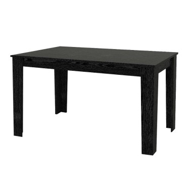 Σετ τραπεζαρία 5 τεμ. Darlen - Nova Megapap χρώμα sencron black - λευκό 125x72x74cm