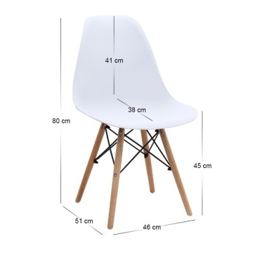 Σετ τραπεζαρία 5 τεμ. Darlen - Nova Megapap χρώμα sencron black - λευκό 125x72x74cm