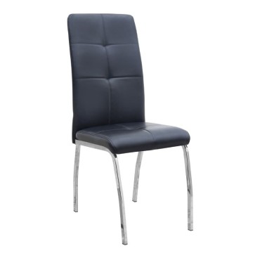 Σετ τραπεζαρία 5 τεμ. Darlen - Alma Megapap χρώμα sencron black - μαύρο 125x72x74cm